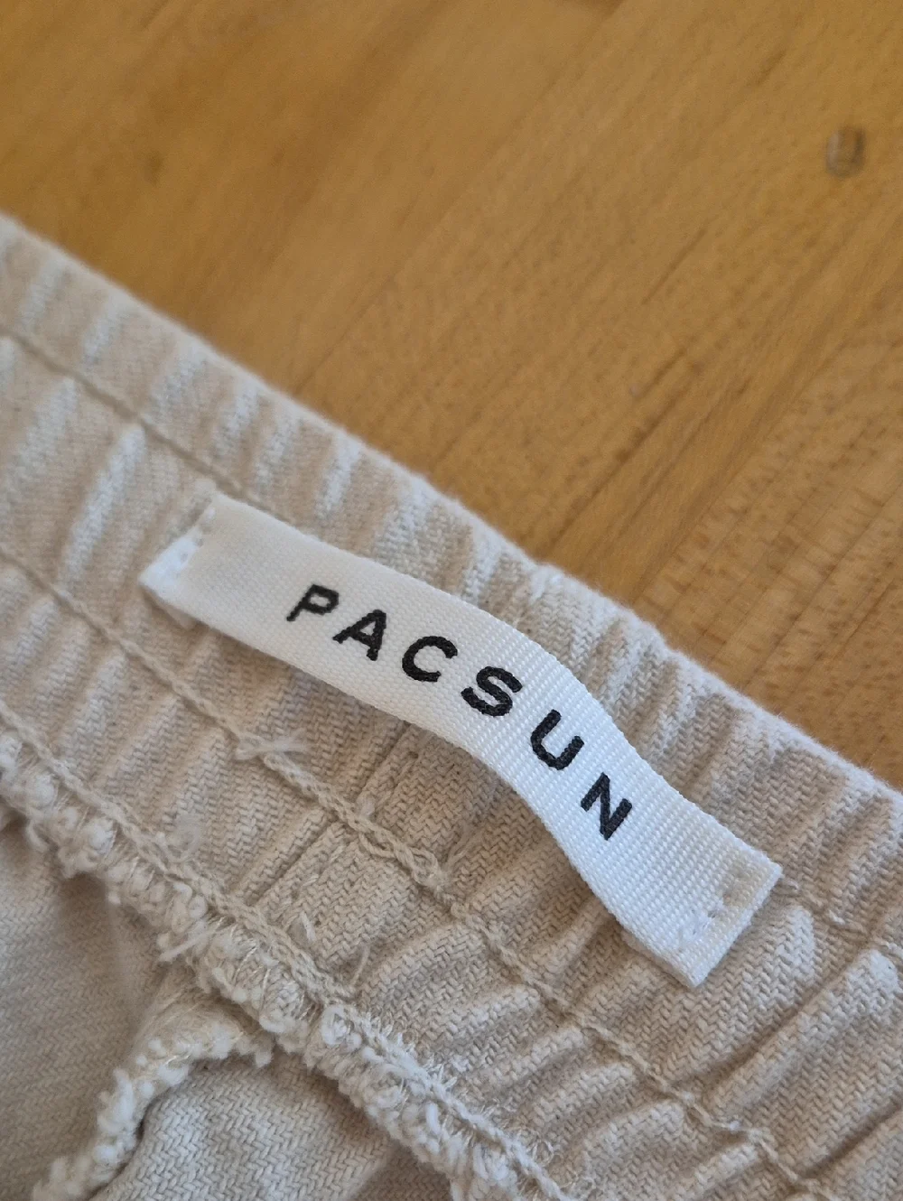 PacSun Straight 100% Cotton Pants Cream Tan - Picture 4 of 12